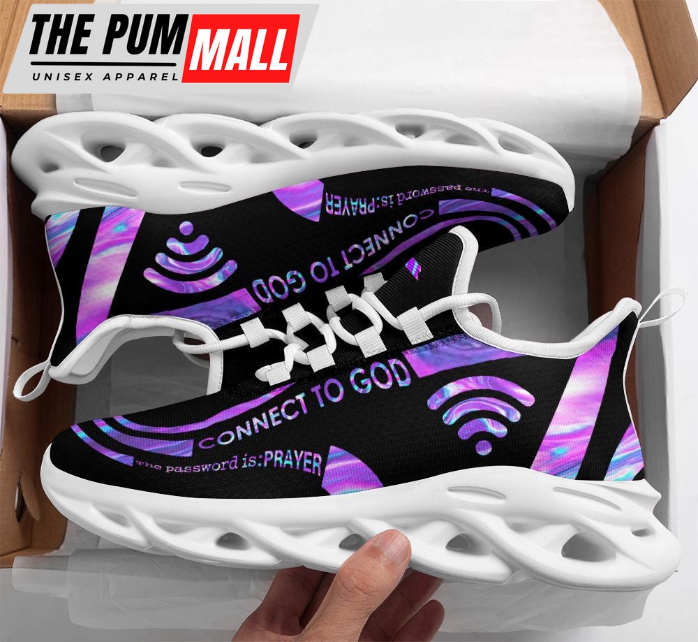 Jesus Connect To God Running Sneakers Max Soul Shoes For Men And Women
