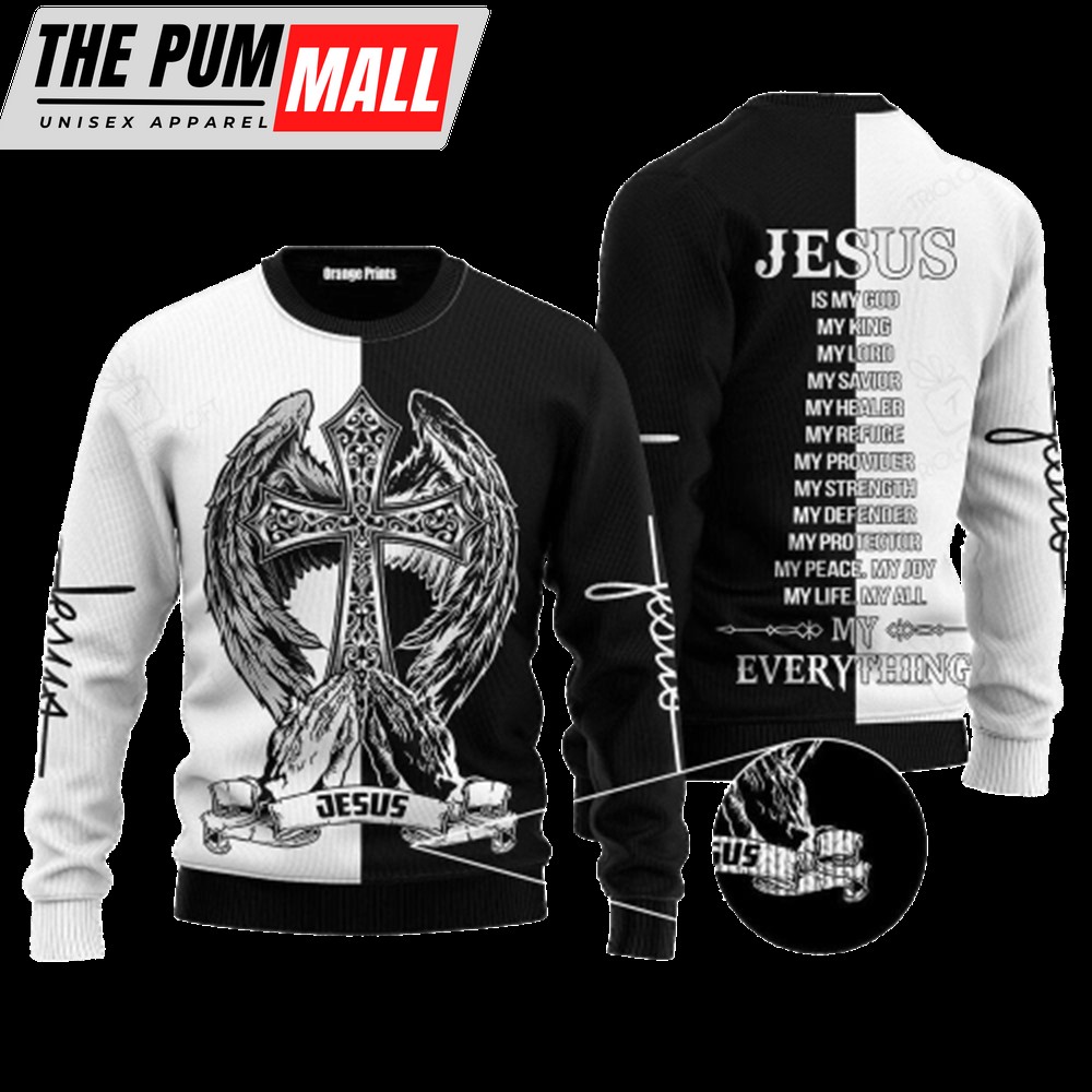 Jesus Easter Ugly Christmas Sweater 3D Printed Best Gift For Men And Women