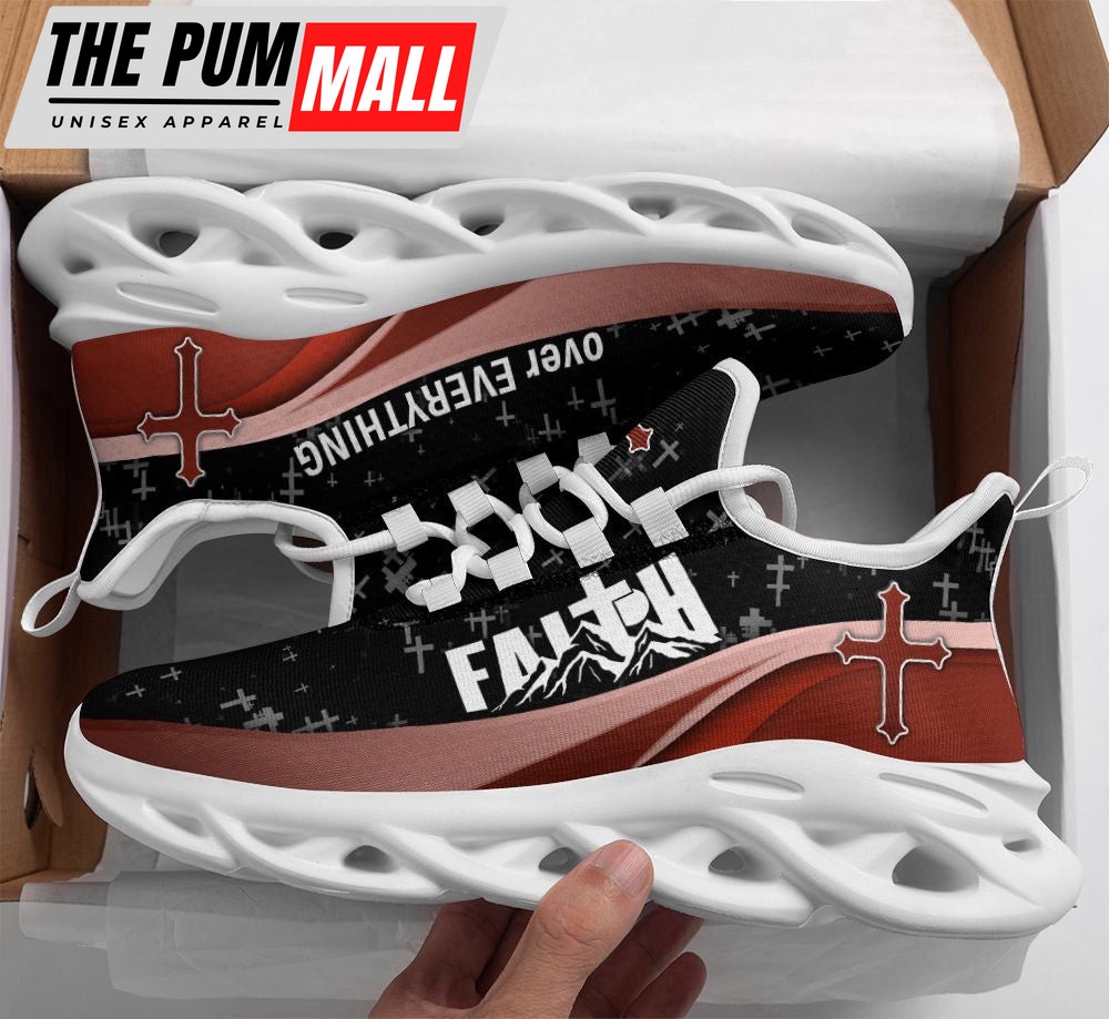 Jesus Faith Over Everything Running Sneakers Max Soul Shoes For Men And Women