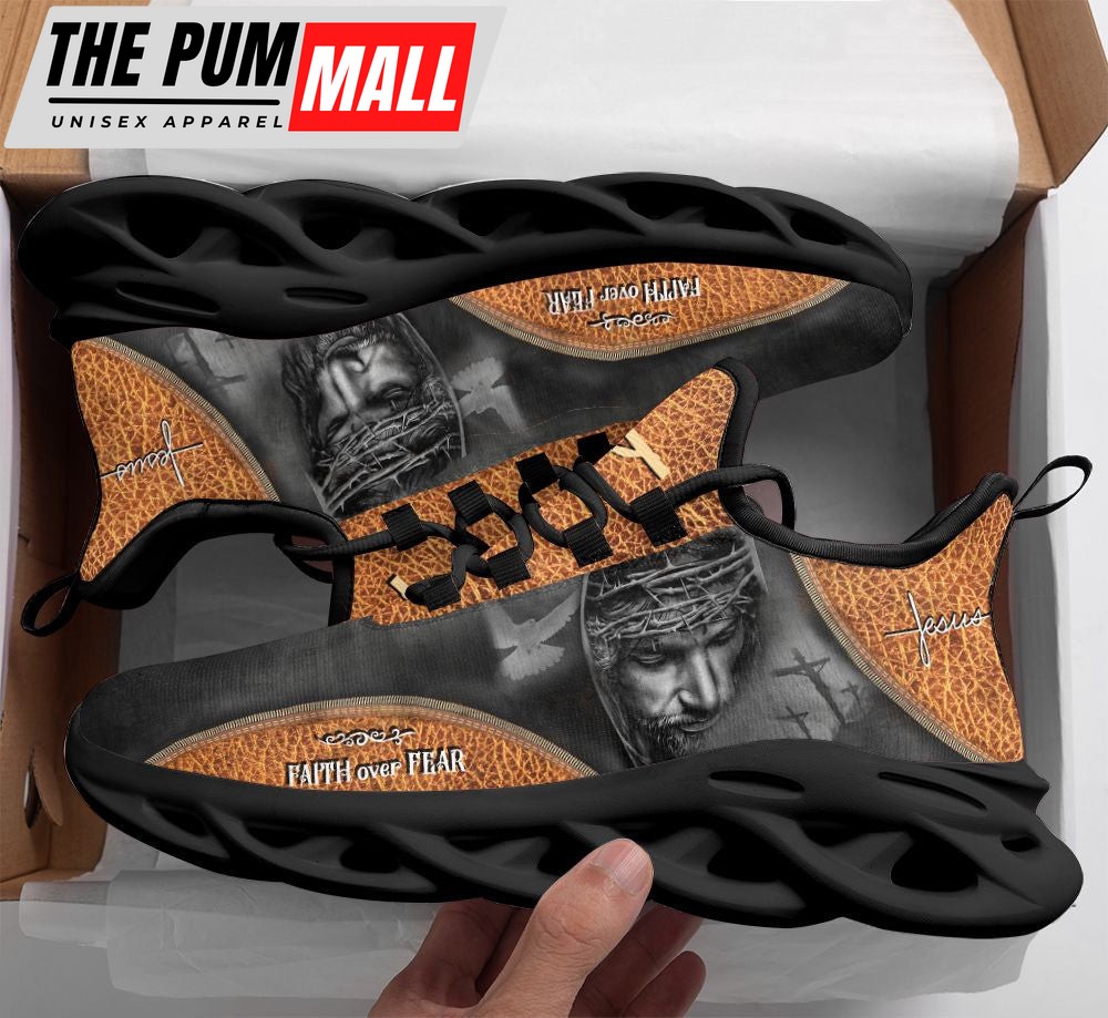 jesus-faith-over-fear-running-sneakers-yellow-max-soul-shoes-for-men-and-women-54sp9w02 Jesus Faith Over Fear Running Sneakers Yellow Max Soul Shoes For Men And Women