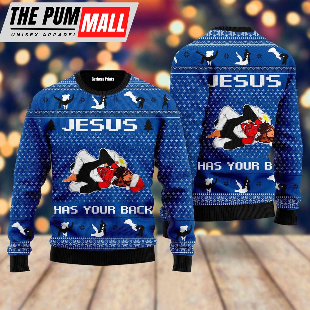 jesus-has-your-back-jiu-jitsu-ugly-christmas-sweater-for-christmas-gift-gg7t794d Jesus Has Your Back Jiu Jitsu Ugly Christmas Sweater For Christmas Gift
