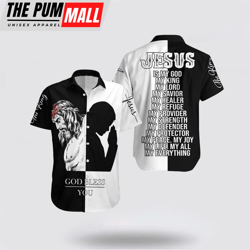 Jesus Hawaiian Shirt, Christian Jesus Bless Hawaiian Shirt