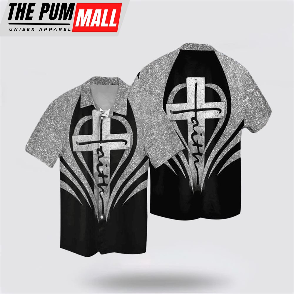 Jesus Hawaiian Shirt, Faith Cross Jesus Christian Hawaiian Shirt, Religion Hawaiian Shirt