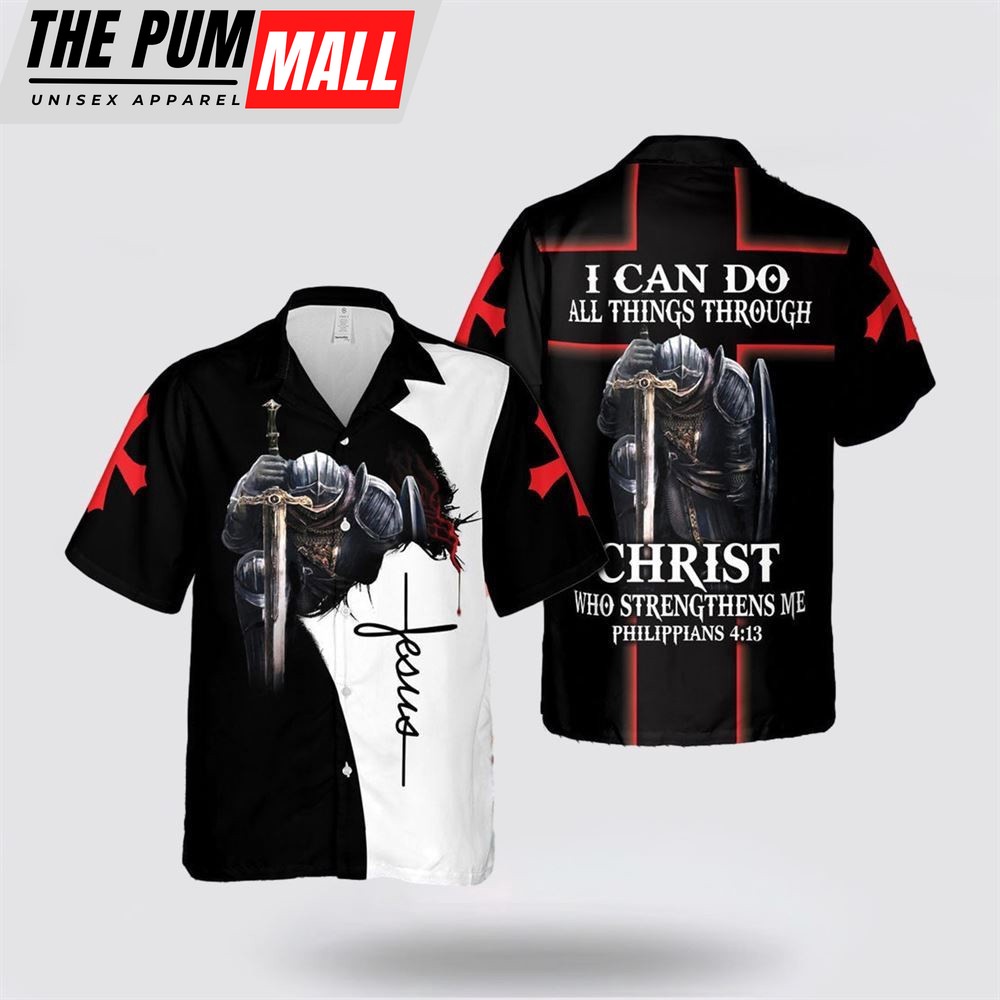 Jesus Hawaiian Shirt, I Can Do All Thing Through Christ Jesus Hawaiian Shirt, Religion Hawaiian Shirt