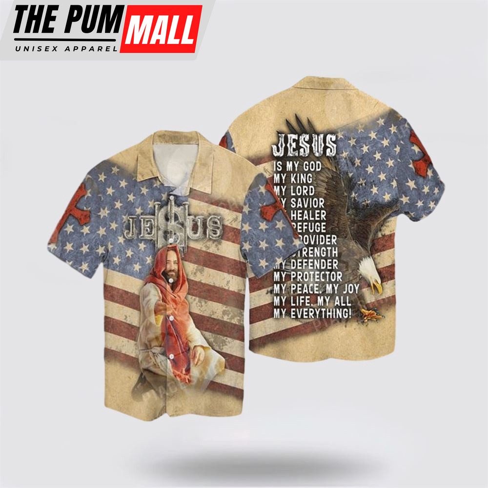 Jesus Hawaiian Shirt, Jesus Is My Everything 1 Hawaiian Shirt, Religion Hawaiian Shirt
