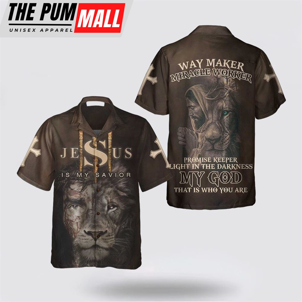 Jesus Hawaiian Shirt, Jesus Is My Savior Hawaiian Shirt, Religion Hawaiian Shirt