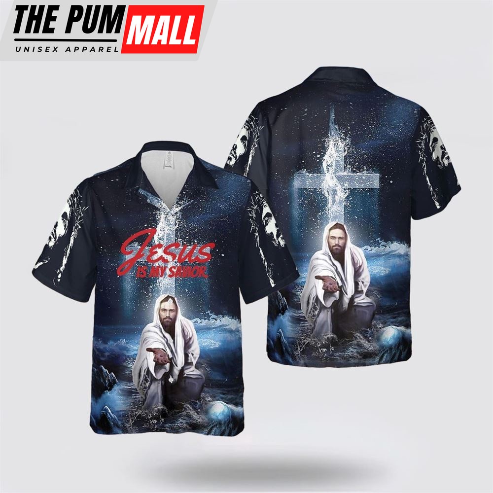 Jesus Hawaiian Shirt, Jesus Is My Saviour Jesus Hawaiian Shirt, Religion Hawaiian Shirt