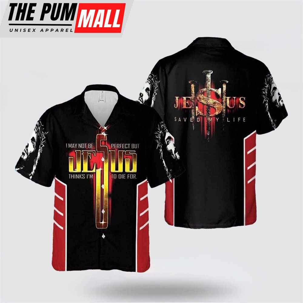 Jesus Hawaiian Shirt, Jesus Lion I May Not Be Perfect 1 Hawaiian Shirt, Religion Hawaiian Shirt