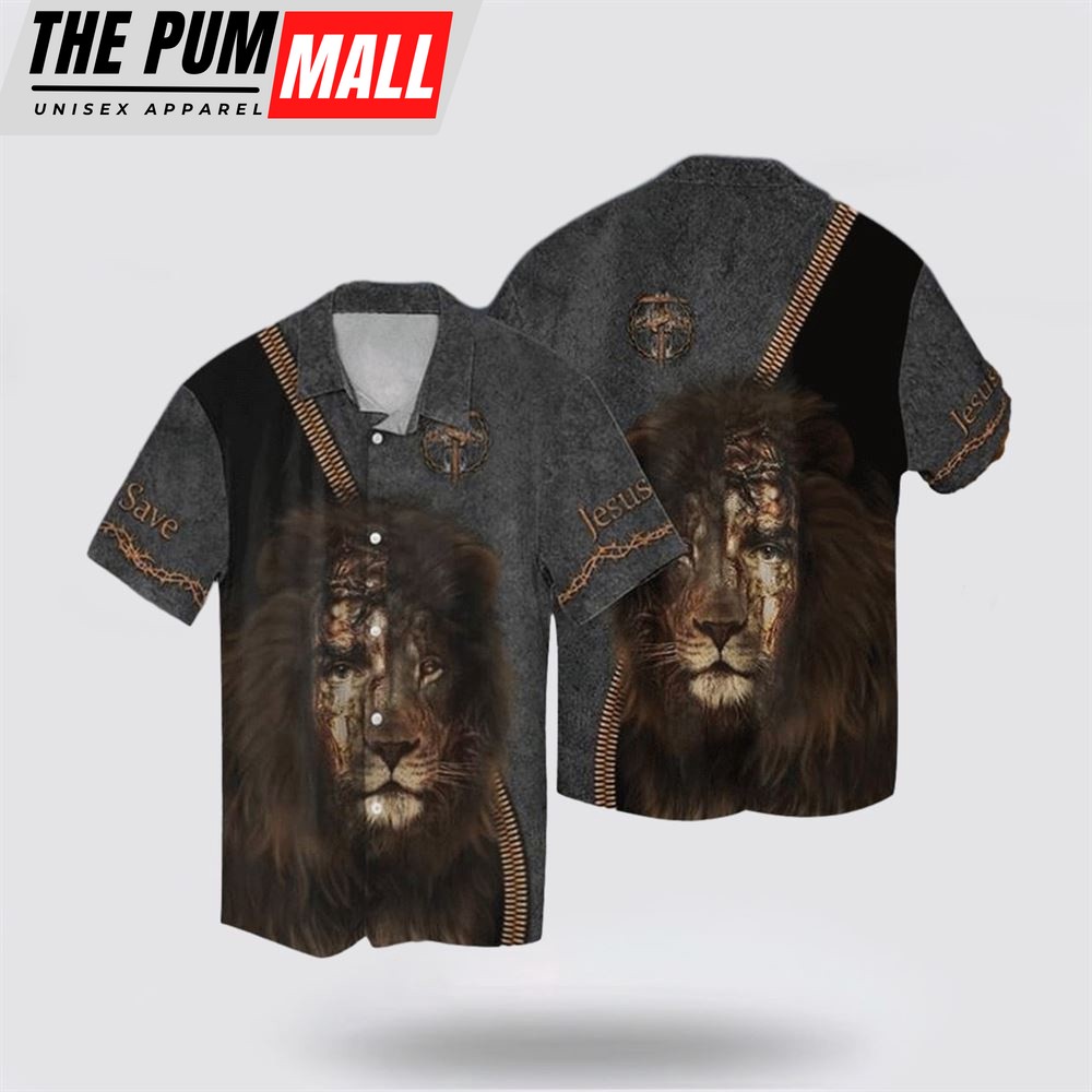 Jesus Hawaiian Shirt, Jesus Way Maker Lion Hawaiian Shirt, Religion Hawaiian Shirt
