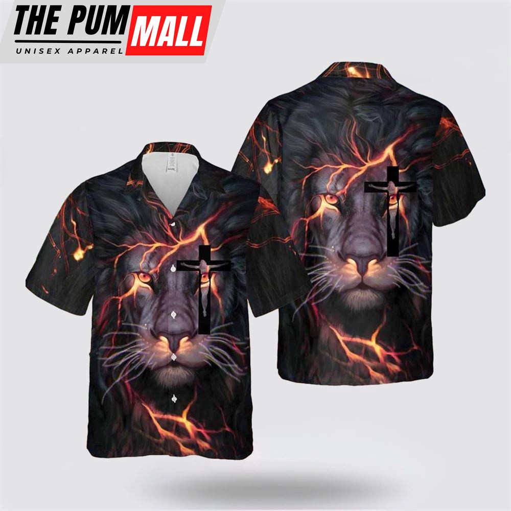 Jesus Hawaiian Shirt, Lion Jesus Eye Jesus Hawaiian Shirt, Religion Hawaiian Shirt