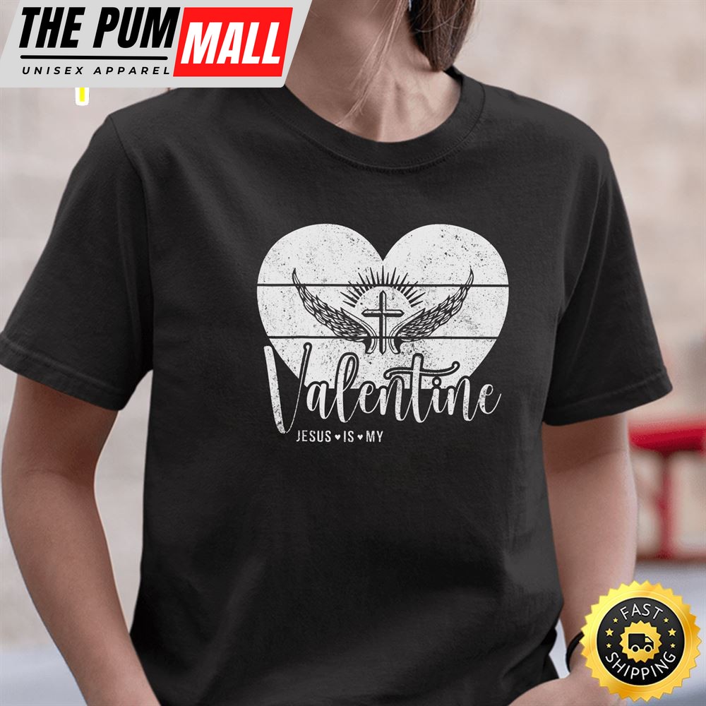 Jesus Is My Valentine Heart Valentines Day 2025 Long Sleeve T-Shirt