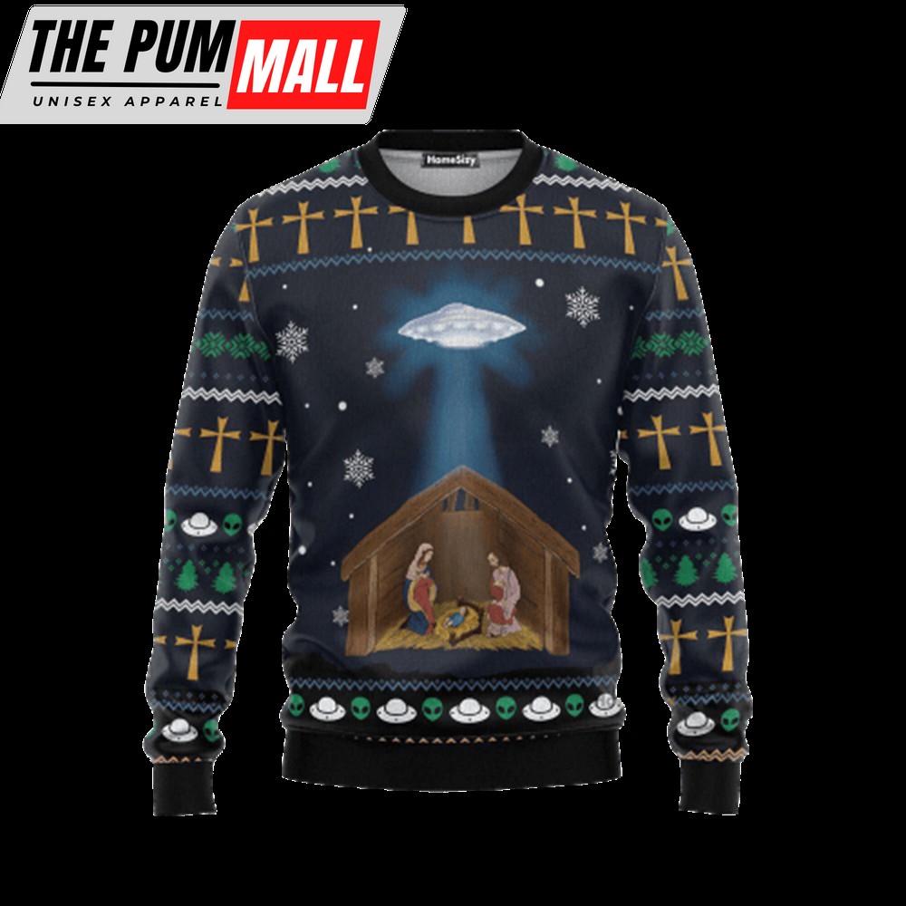 jesus-nativity-with-ufo-star-christmas-ugly-sweater-gift-for-men-and-women-hq00bgiv Jesus Nativity With UFO Star Christmas Ugly Sweater, Gift For Men And Women