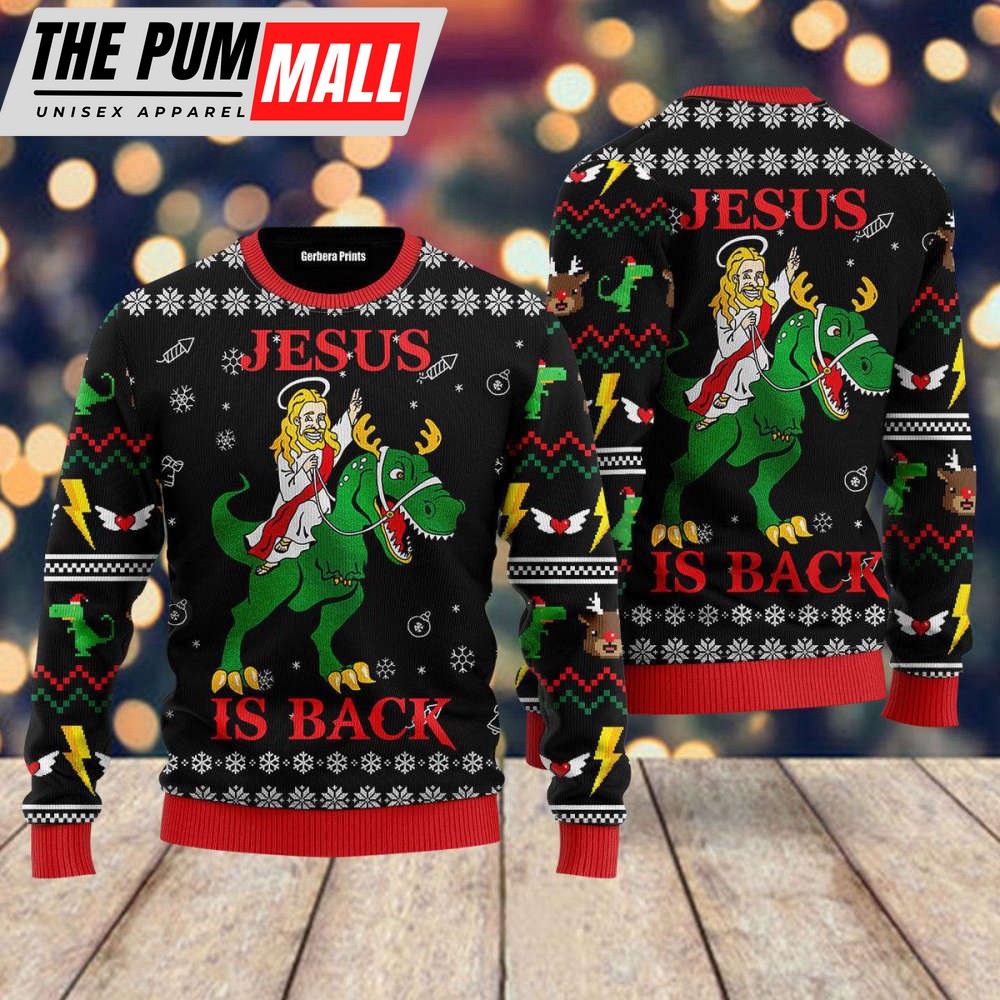 jesus-ride-dinosaur-jurassic-parkjesus-is-back-ugly-christmas-sweater-06bkqshh Jesus Ride Dinosaur Jurassic ParkJesus Is Back Ugly Christmas Sweater