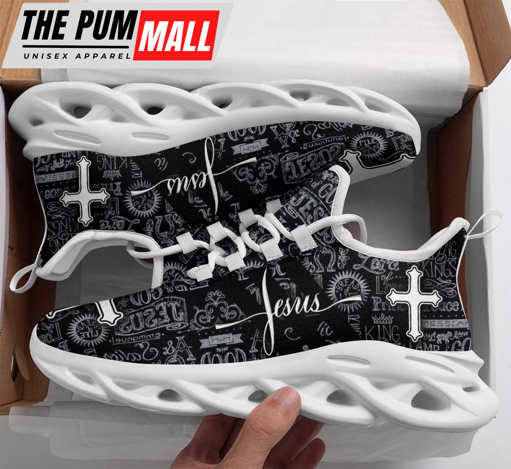 Jesus Running Black Sneakers Max Soul Shoes For Men And Women