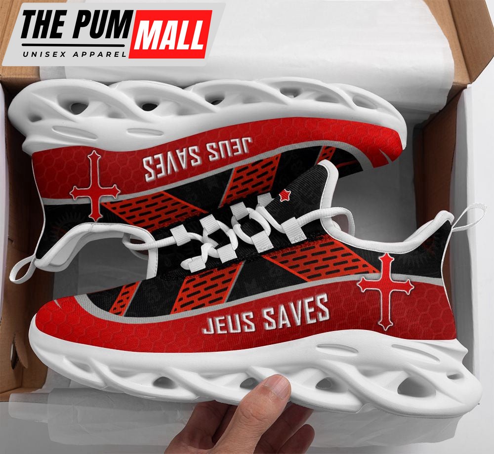 Jesus Running Sneakers Black Red Max Soul Shoes For Men And Women