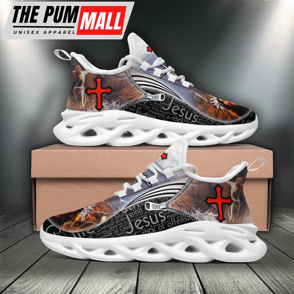 Jesus Running Sneakers Black White Max Soul Shoes For Men And Women