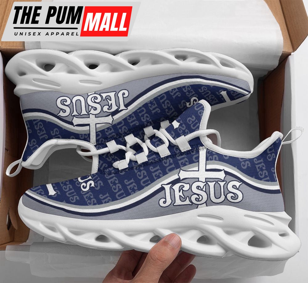 Jesus Running Sneakers White Blue Max Soul Shoes For Men And Women