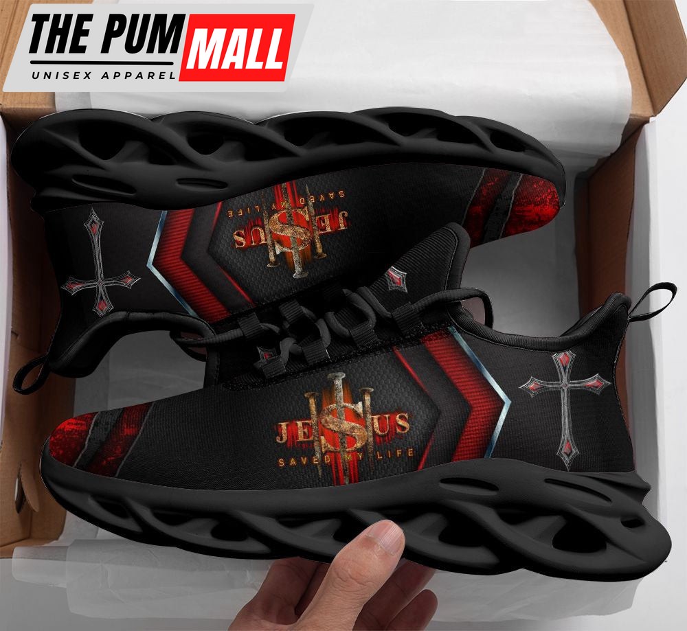 jesus-saved-my-life-running-sneakers-black-red-max-soul-shoes-for-men-and-women-8ozf6bv3 Jesus Saved My Life Running Sneakers Black Red Max Soul Shoes For Men And Women