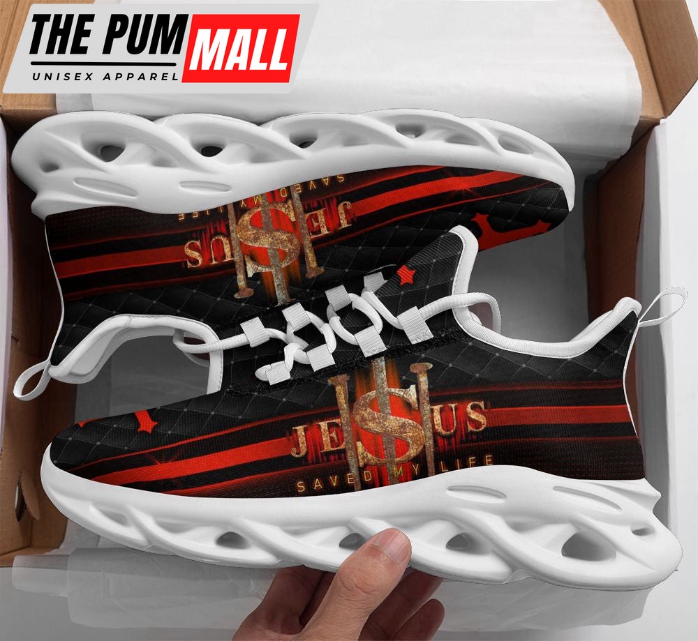 Jesus Saved My Life Running Sneakers Max Soul Shoes For Men And Women