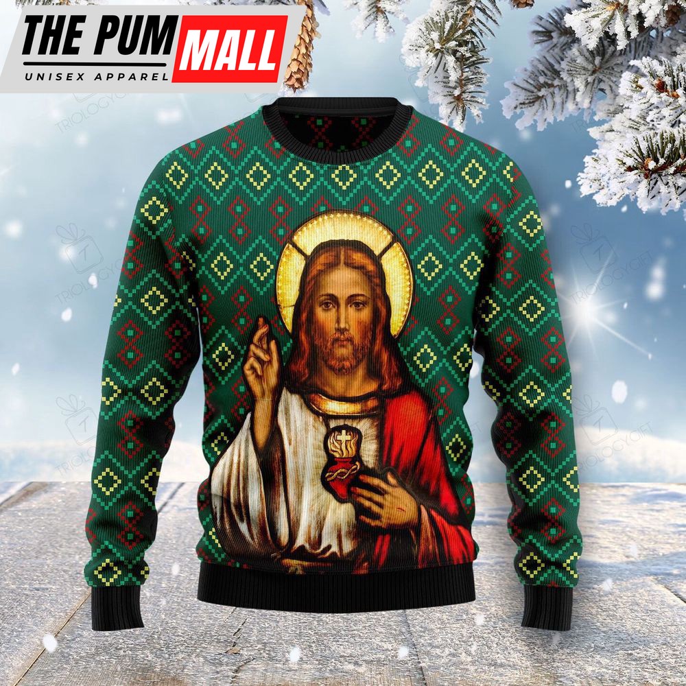 Jesus Ugly Christmas Sweater 3D Printed Best Gift For Men And Women
