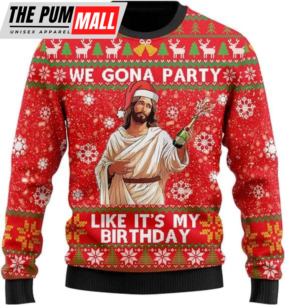 Jesus Ugly Christmas Sweater, Christian Crew Neck Sweatshirt For Christmas
