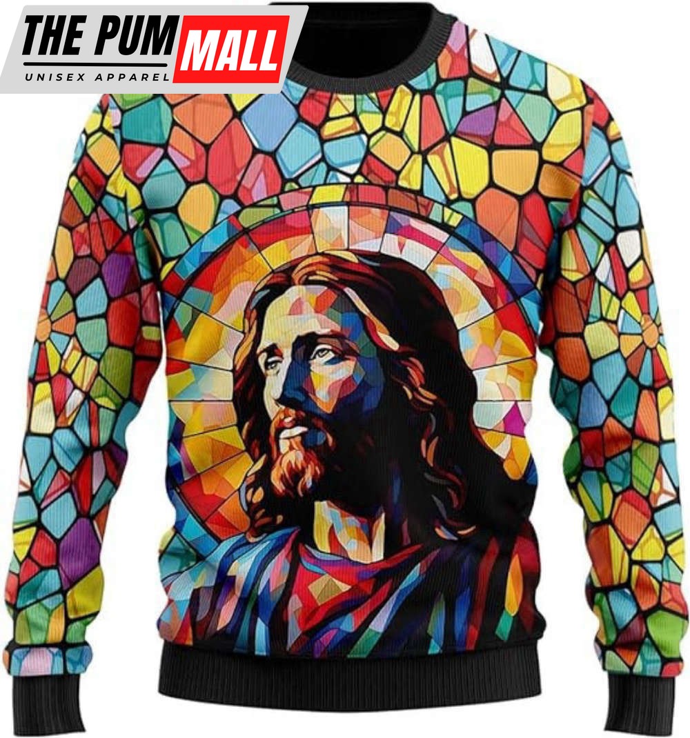 Jesus Ugly Christmas Sweater For Women, Christian Crew Neck Sweater For Christmas