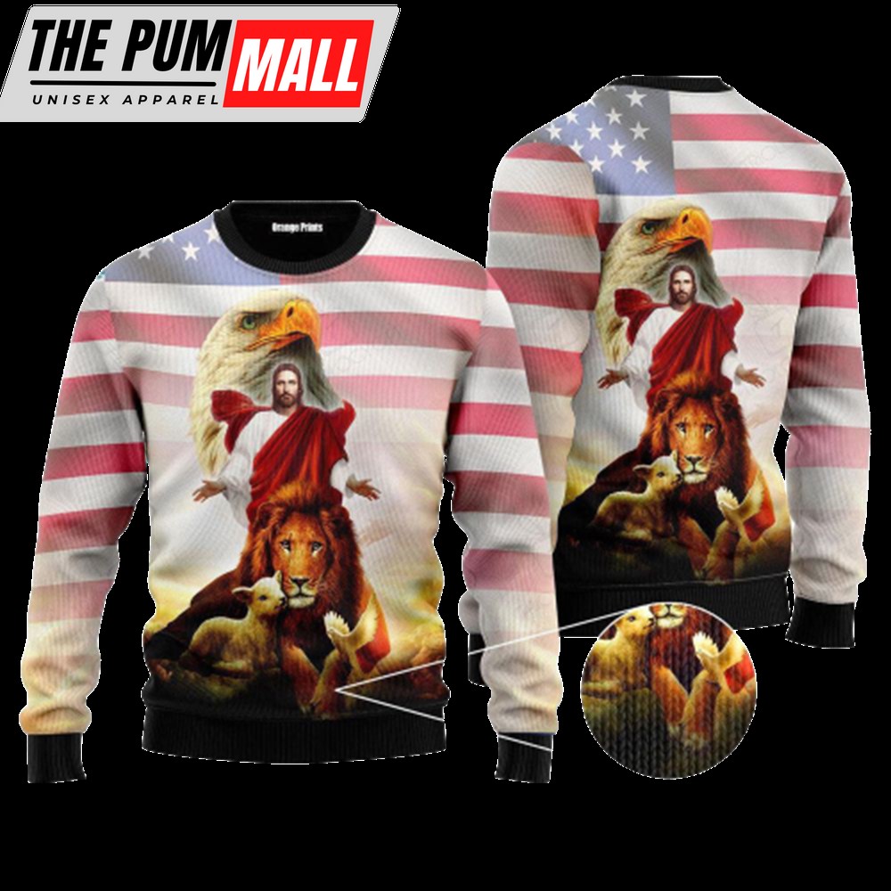 Jesus Ugly Christmas Sweater, Jumper For Men & Women, Gifts For Christians