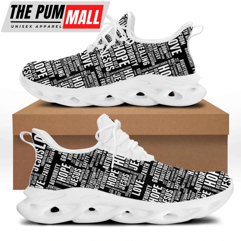 Jesus White Black Running Sneakers Max Soul Shoes For Men And Women