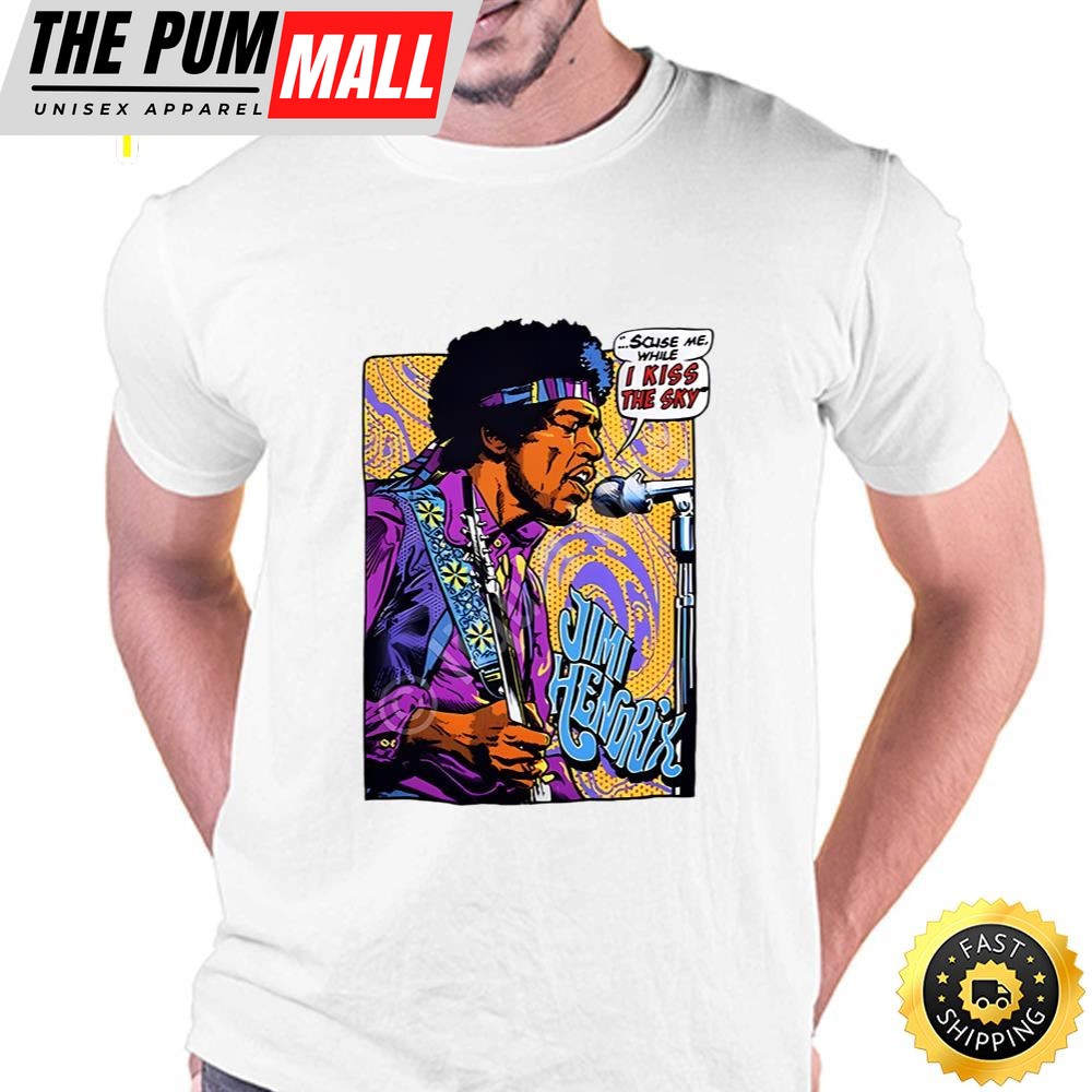 Jimi Hendrix Pop Art White Shirt