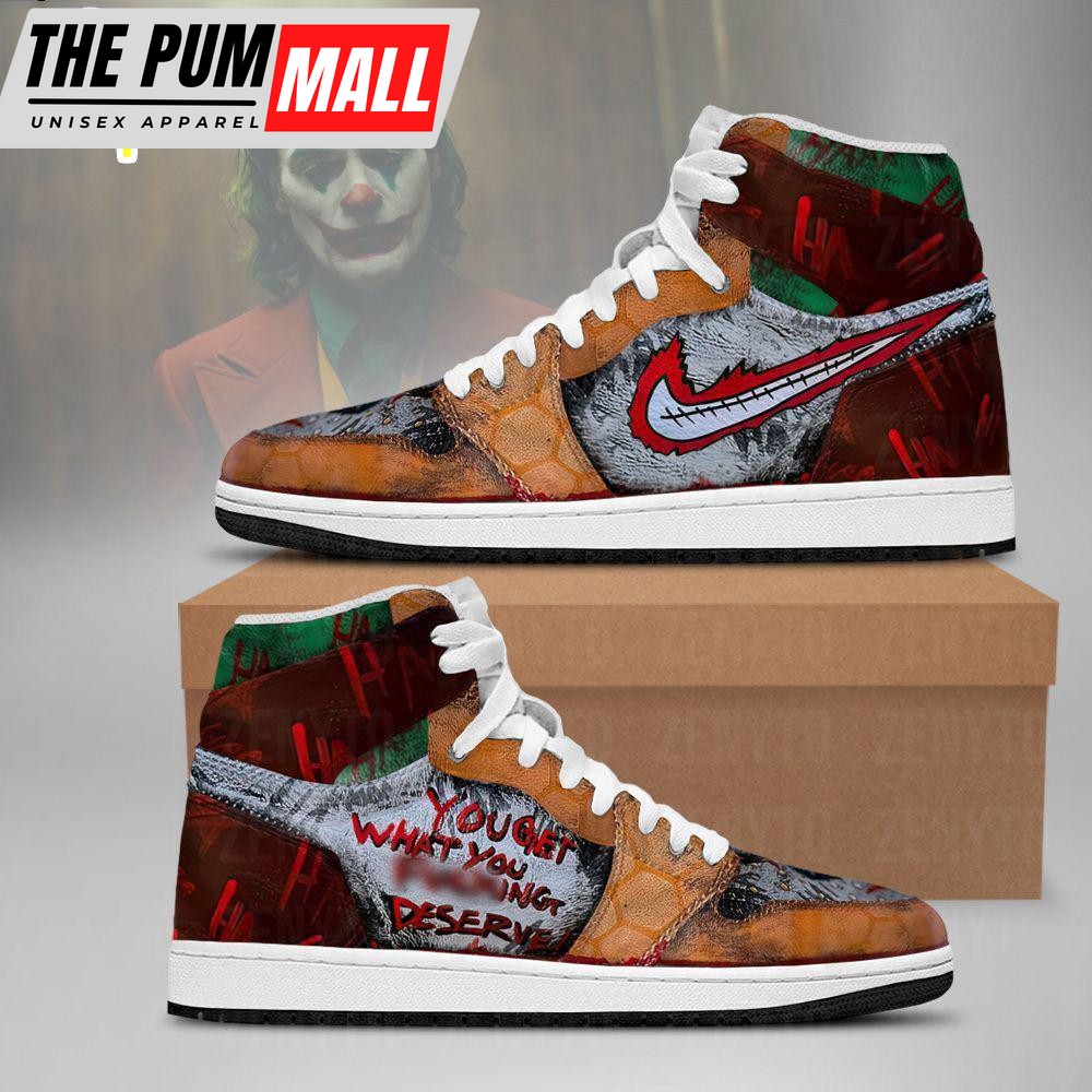 Joker You Get What You Fucking Deserve Air Jd 1 Sneakers