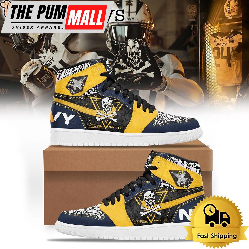 Jolly Rogers Navy Midshipmen Air Jd 1 Shoes