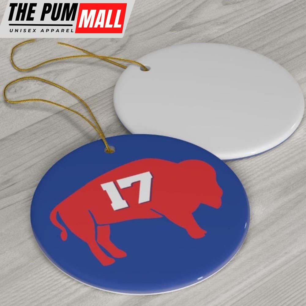 Josh Allen 17 Buffalo Bills Quarterback Christmas Nfl Football Ornaments Limited Edition