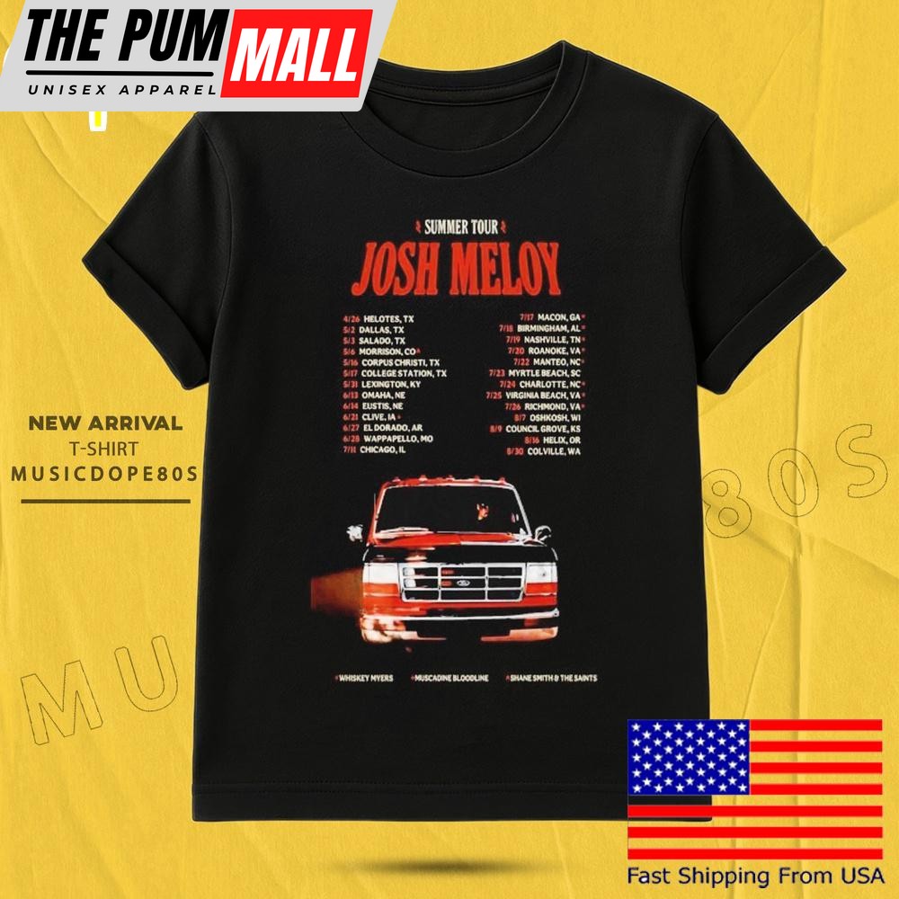 Josh Meloy Omaha NE June 13 Summer Tour 2025 Dates T Shirt