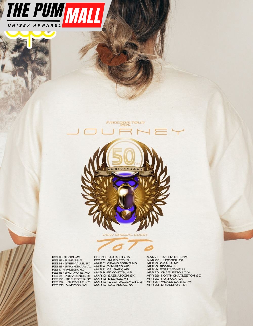 Journey Freedom Tour 2025 Shirt Journey With Toto 2025 Concert Shirt