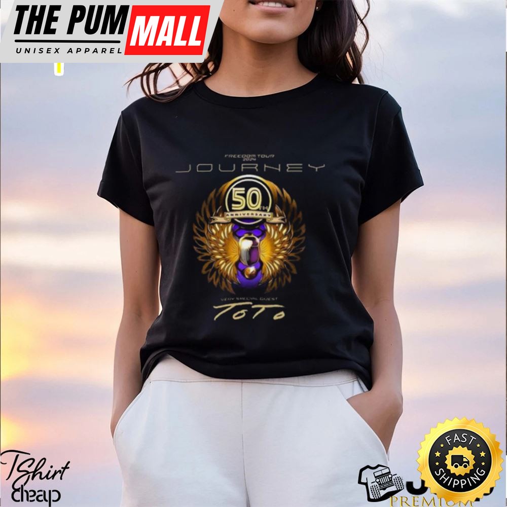 Journey Freedom Tour 2025 Shirt, Journey With Toto 2025 T Shirt
