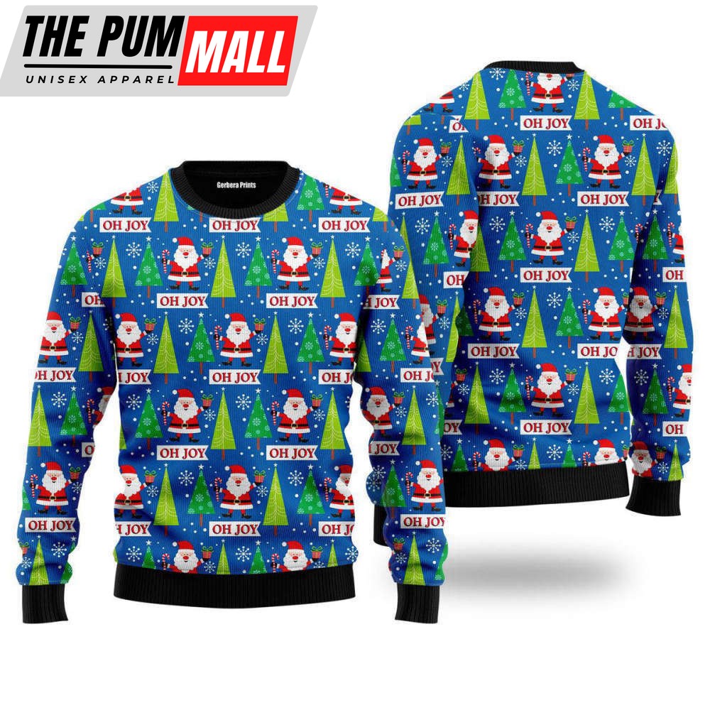 Joyful Holiday Santa Claus Ugly Christmas Sweater, Best Gift For Christmas