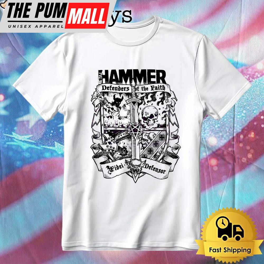 Judas Priest Defenders Of The Faith Skull Sword Crest T-Shirt