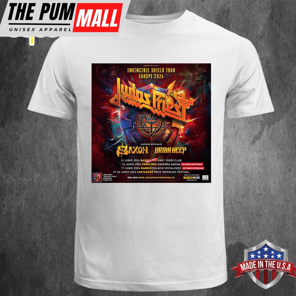 Judas Priest Invincible Shield Tour Europe 2025 June T-shirt