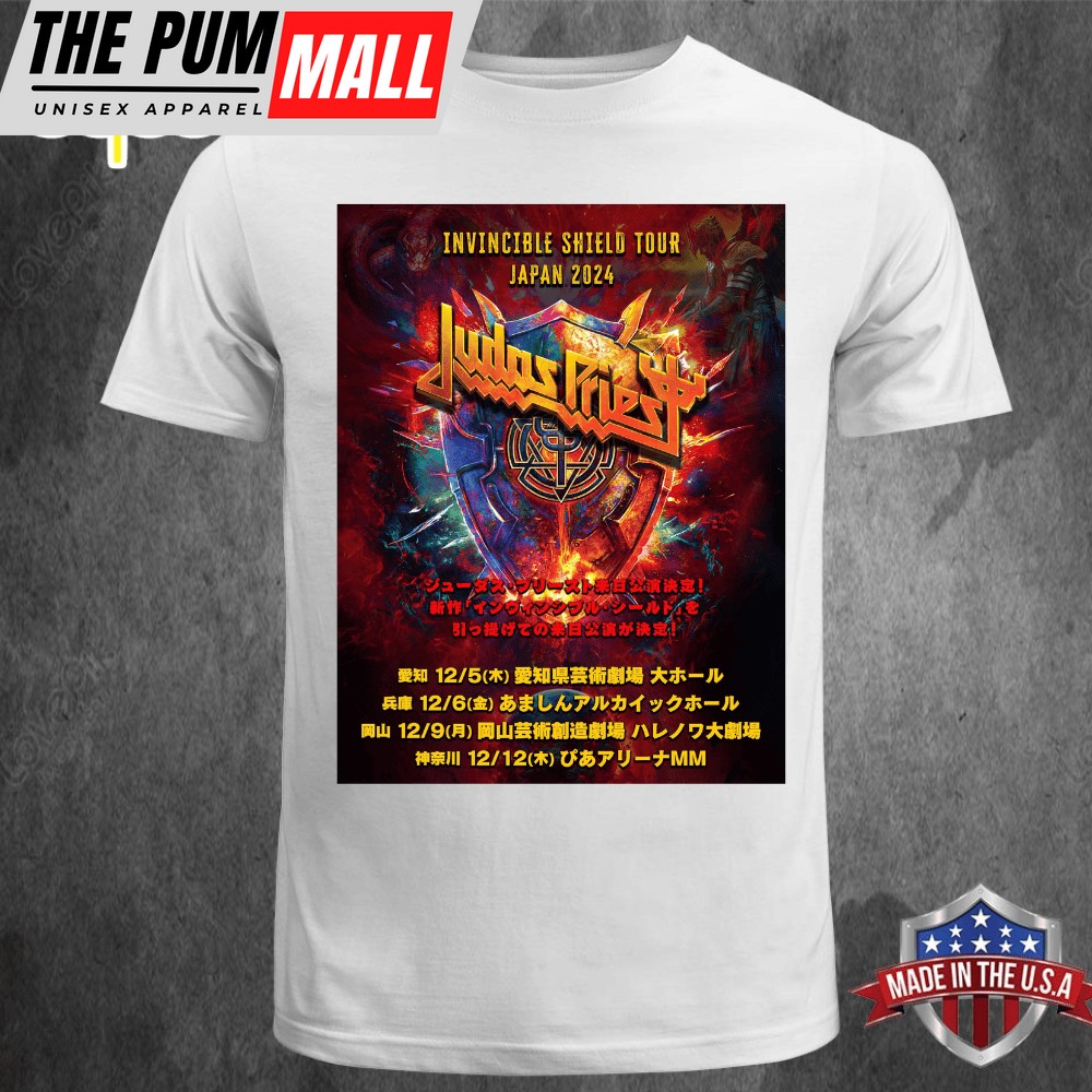 Judas Priest Invincible Shield Tour Japan 2025 Dates T-shirt