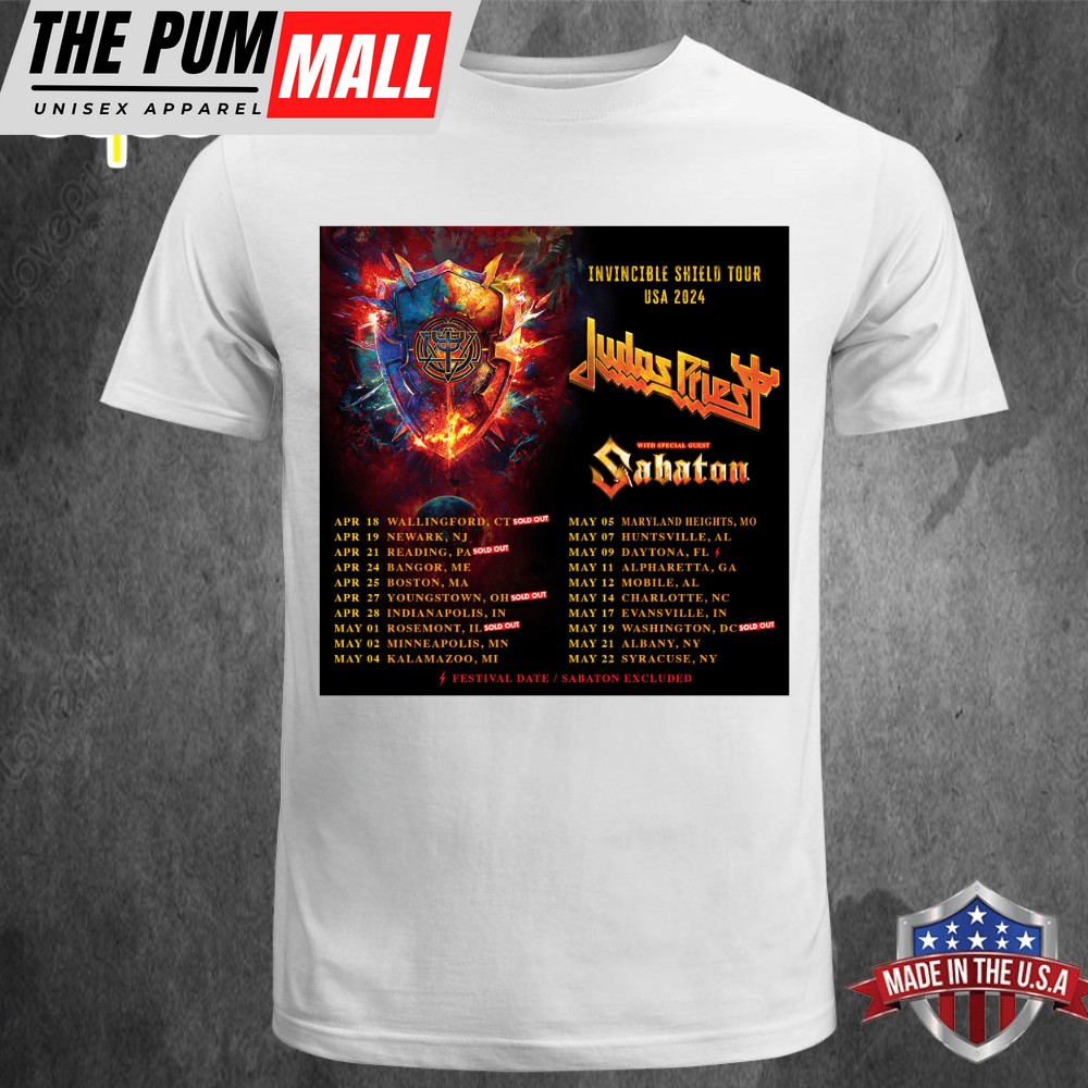 Judas Priest Invincible Shield Tour USA 2025 Unisex T-shirt