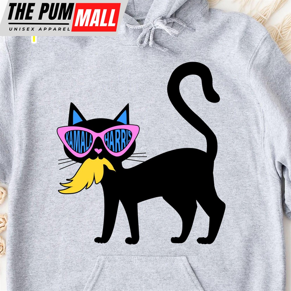 Kamala Harris Cat Eating Trump Hair Shirt Kamala Harris 2024 Shirt Democrat Shirt Bright