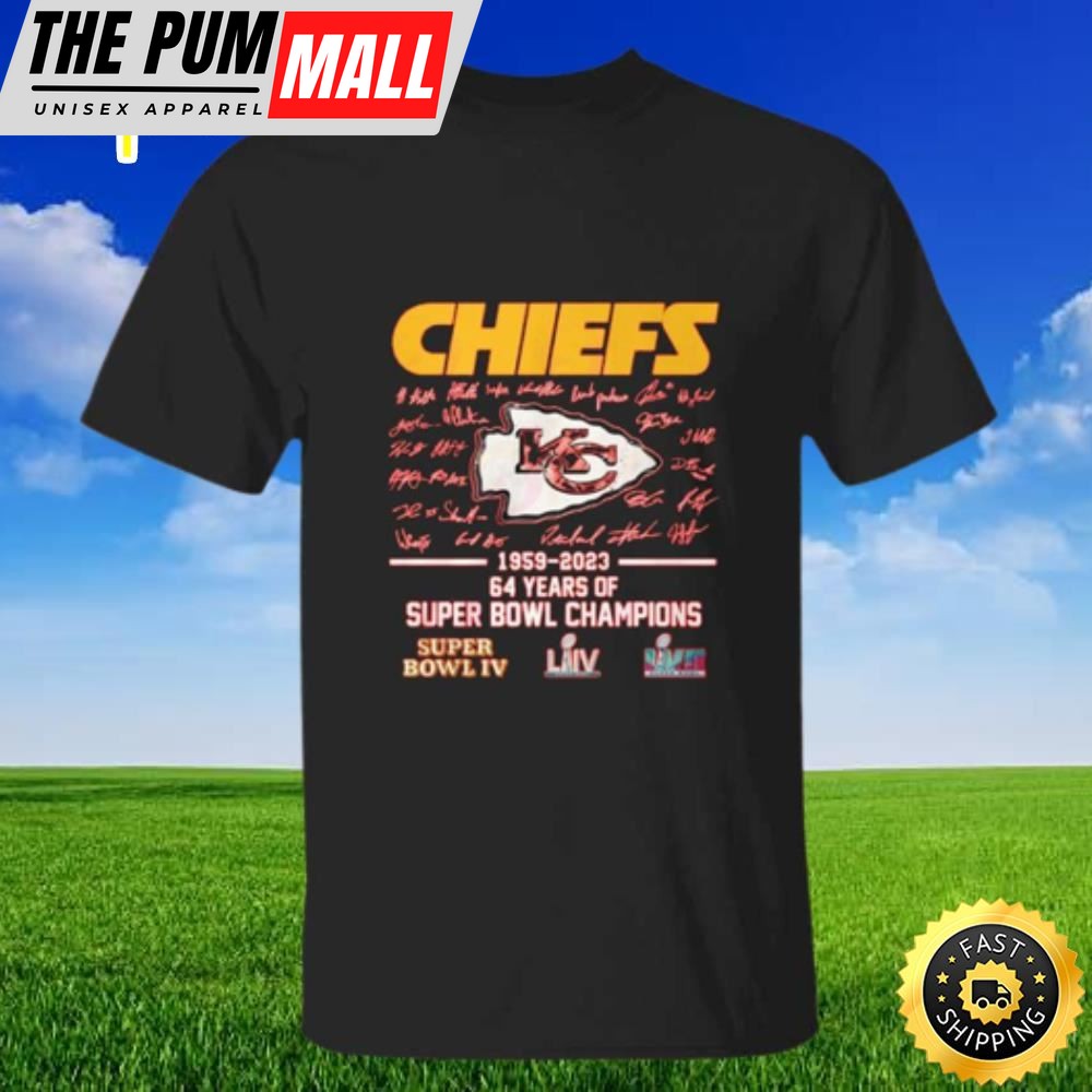 Kansas City Chiefs 1959 2025 64 Years Of Super Bowl Champions Super Bowl Iv Shirt