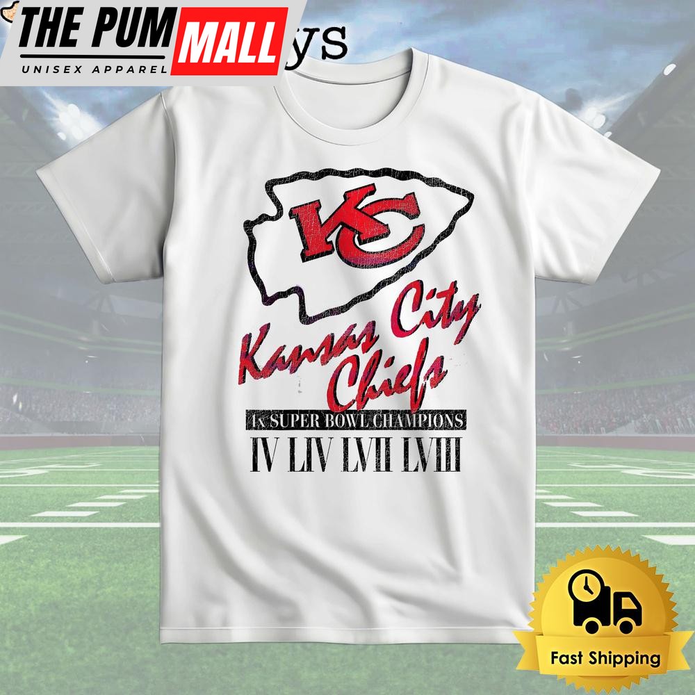 Kansas City Chiefs 4x Super Bowl Champions T Shirt