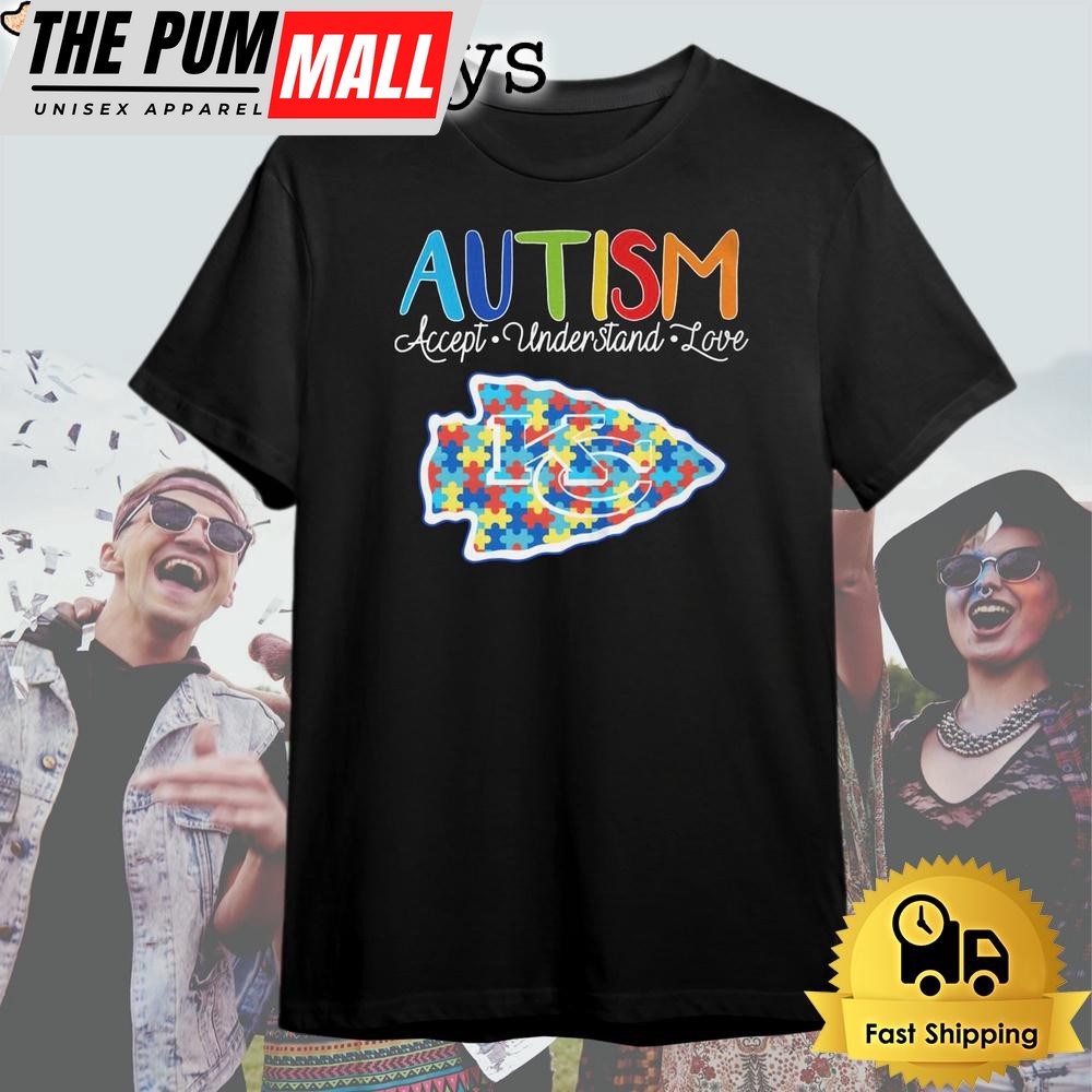 Kansas City Chiefs Autism Accept Understand Love T Shirt