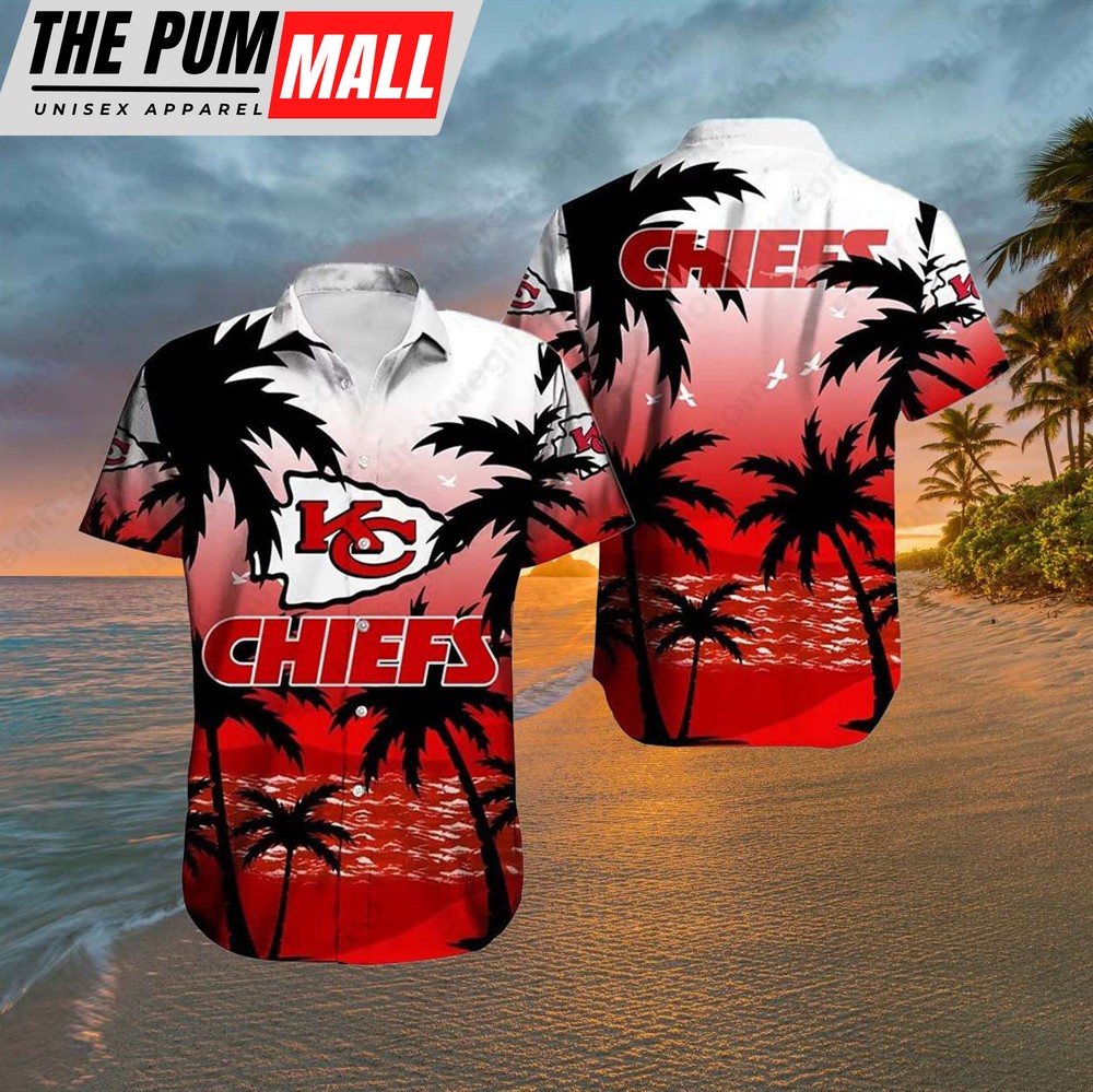 Kansas City Chiefs Beachside Palm Tropical Hawaiian Shirt