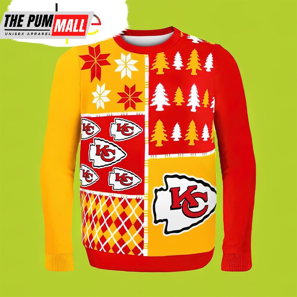 Kansas City Chiefs Busy Block NFL Kansas City Chiefs Sweater