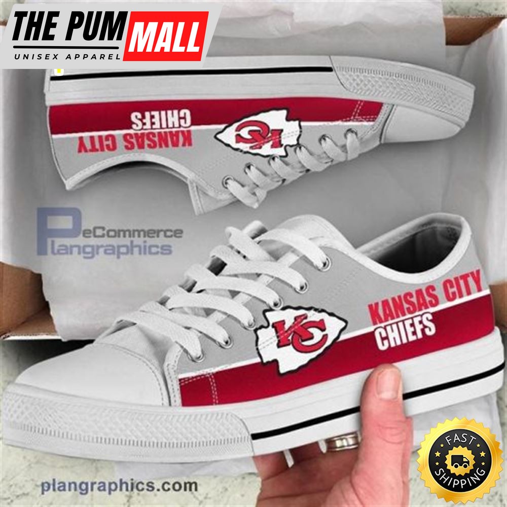 Kansas City Chiefs Canvas Canvas Sneaker Low Top
