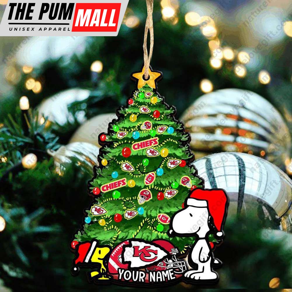 Kansas City Chiefs Custom Snoopy Peanuts Christmas Ornament Xmas Tree Decorations Limited Edition