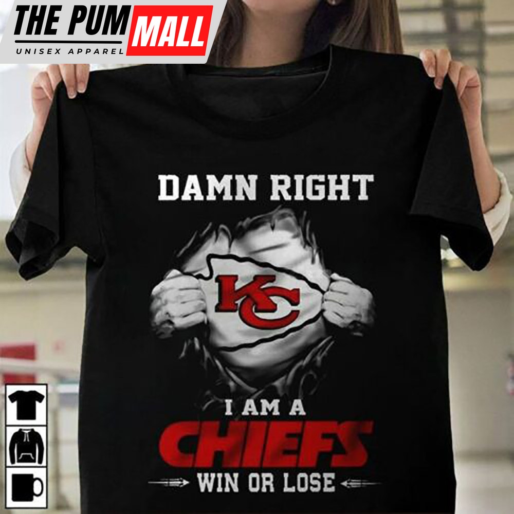 Kansas City Chiefs Damn Right I Am Funny Vintage Gift Men T-shirt