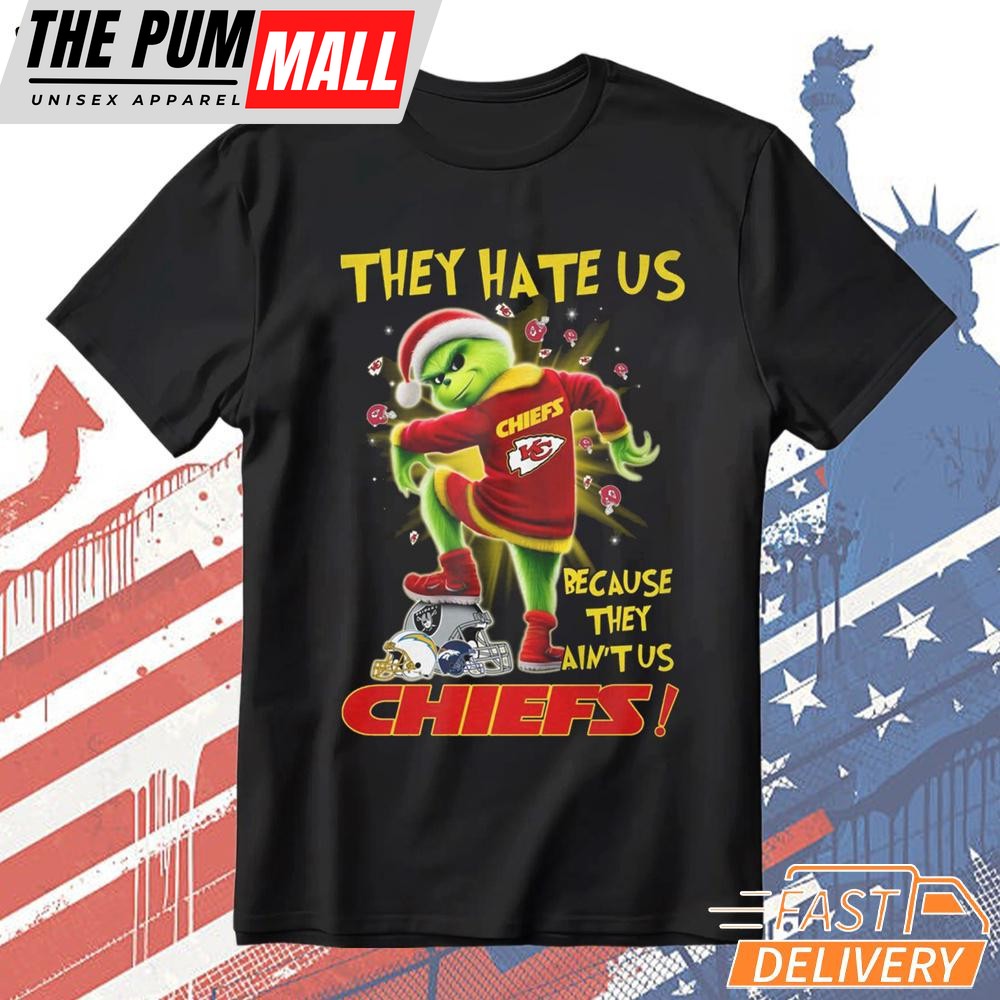 Kansas City Chiefs Grinch They Hate Us T-Shirt